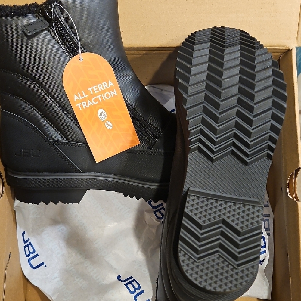 JBU Women’s Black Winter Boots with All Terra Traction Sole